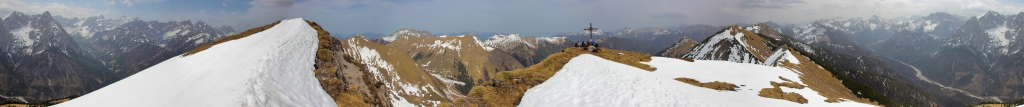 Panorama-Ausblick von der Fleischbank (2.026m)