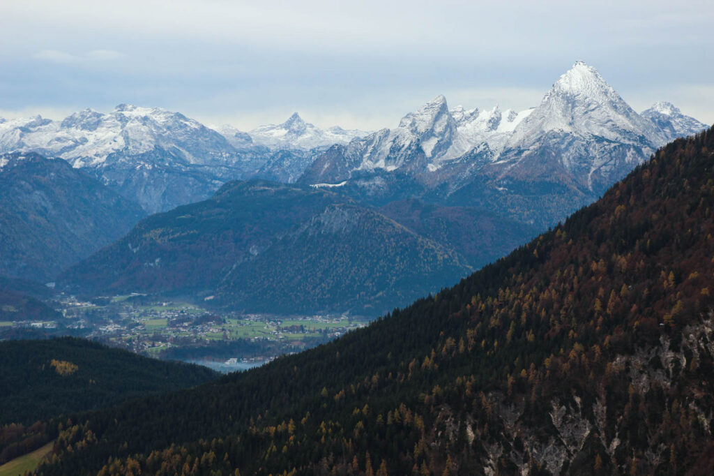 Blick vom Berchtesgadener Hochthron auf den Watzmann