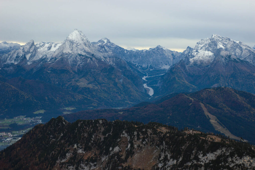 Blick vom Berchtesgadener Hochthron auf den Watzmann