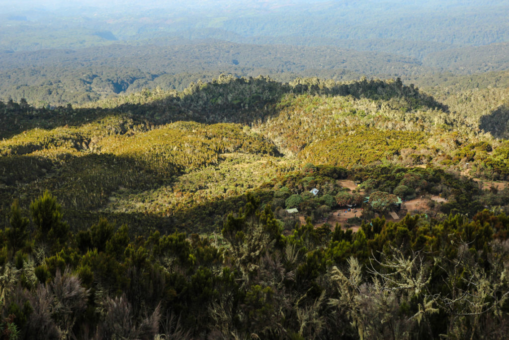 Blick auf das Machame Camp
