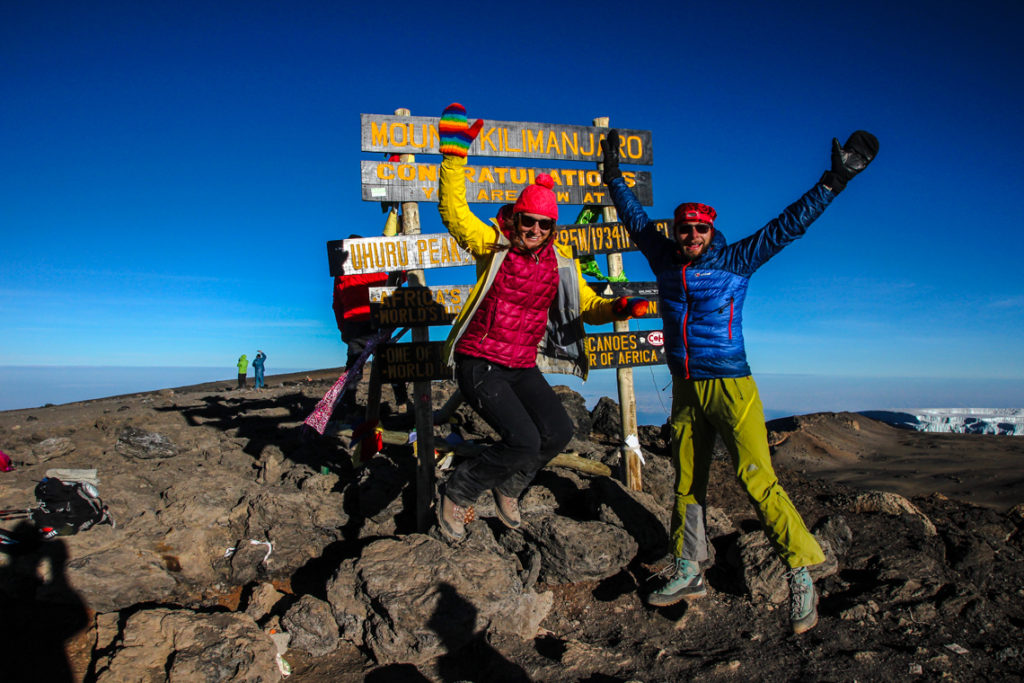 Happy am Kilimanjaro