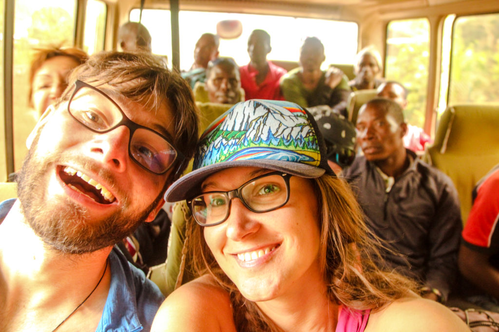 Im Bus zurück nach Moshi