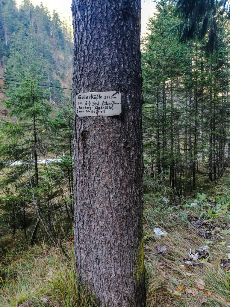 Anstieg zu den Geierköpfen
