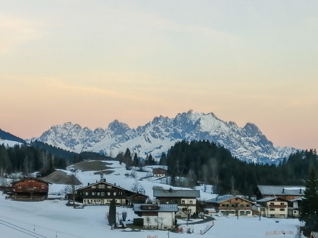 Blick aus meinem Zimmer im TUI Blue auf den Wilden Kaiser