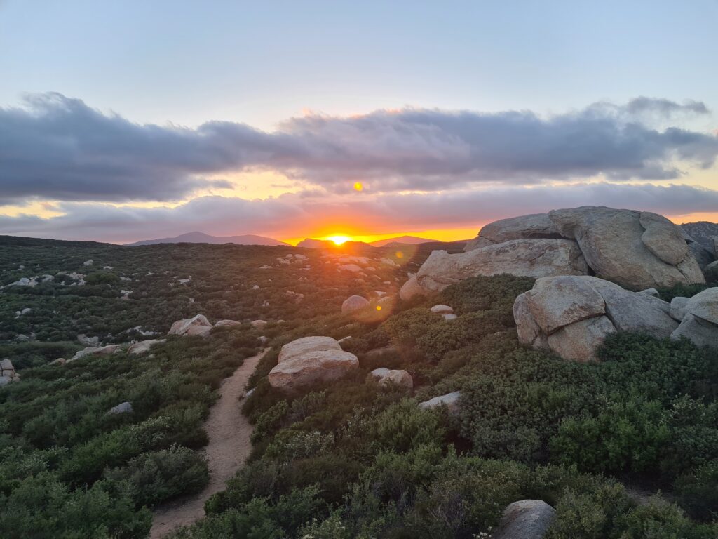 Sonnenuntergang am Oriflamme Canyon