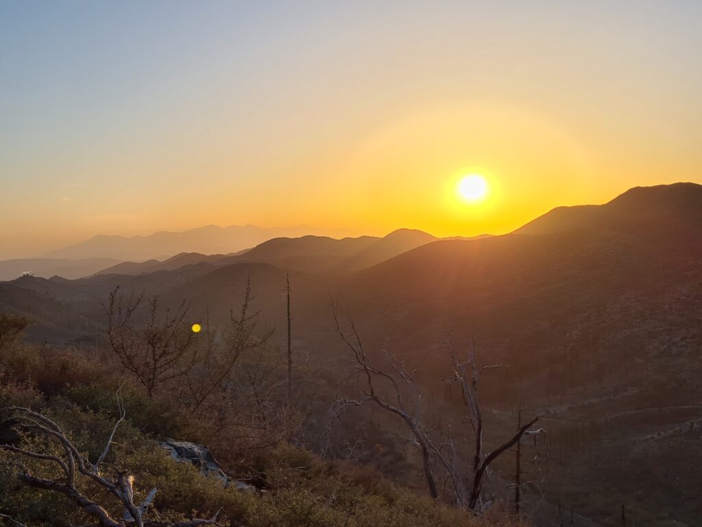 Sonnenuntergang an Tag 18