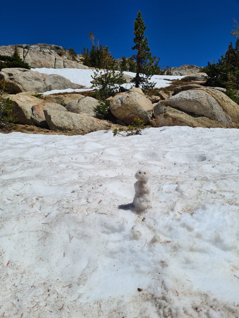 Kleiner Schneemann am Benson Pass