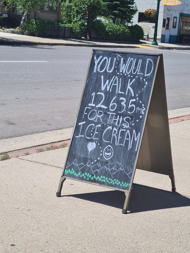In Quincy gibt es gratis Eis für PCT Hiker