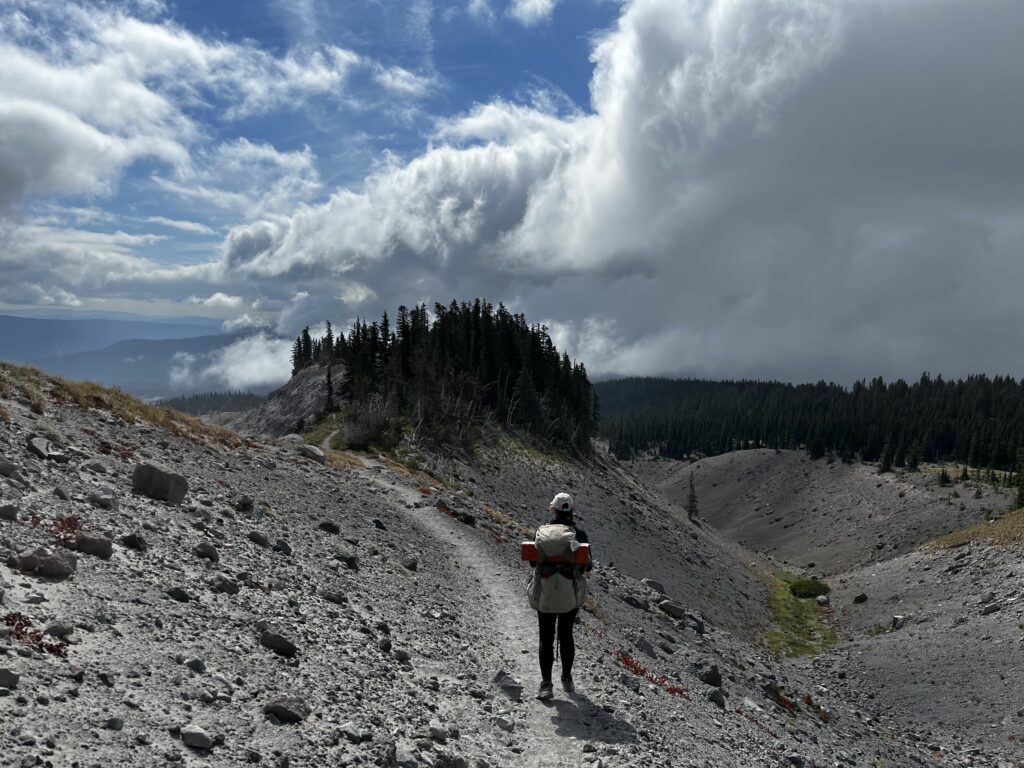 Abstieg von der Timberline Lodge