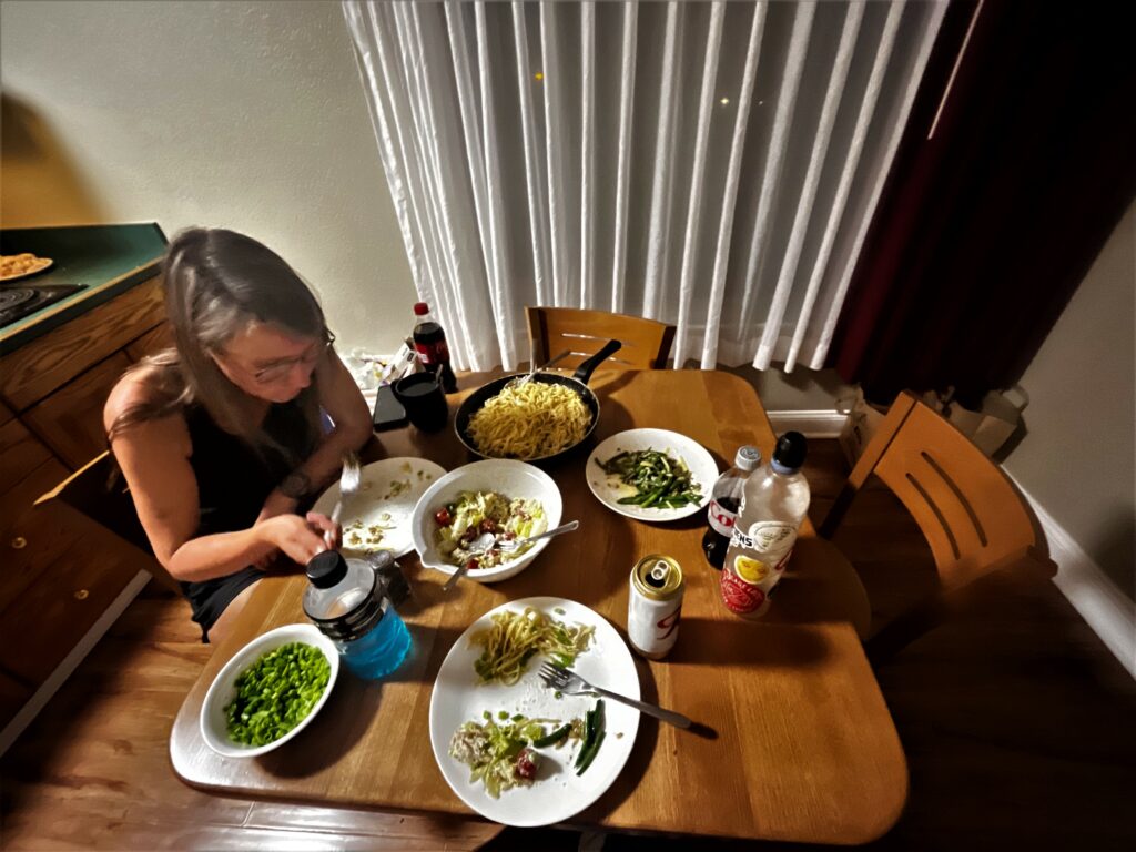 Kochen in Ashland. Selbst richtig kochen ist ein seltenes Vergnügen auf dem PCT.