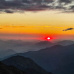 Sonnenuntergang am Gipfel von Mount Baldy