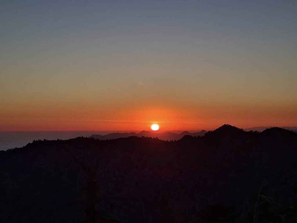 Sonnenuntergang am Cucamonga Peak