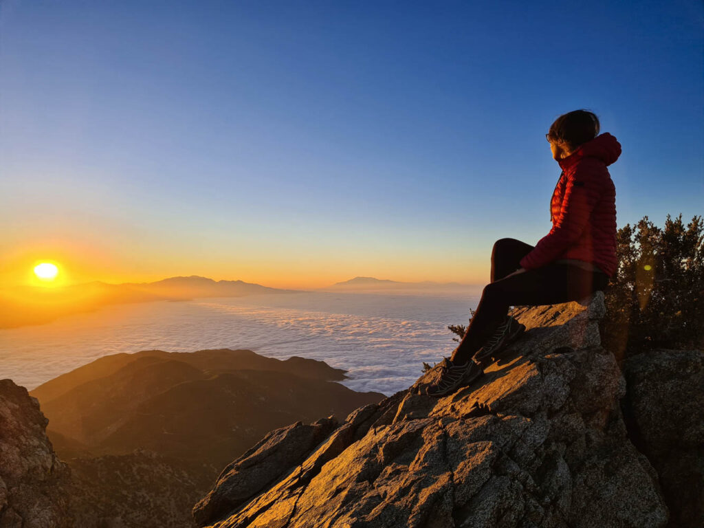 Sonnenaufgang am Cucamonga Peak