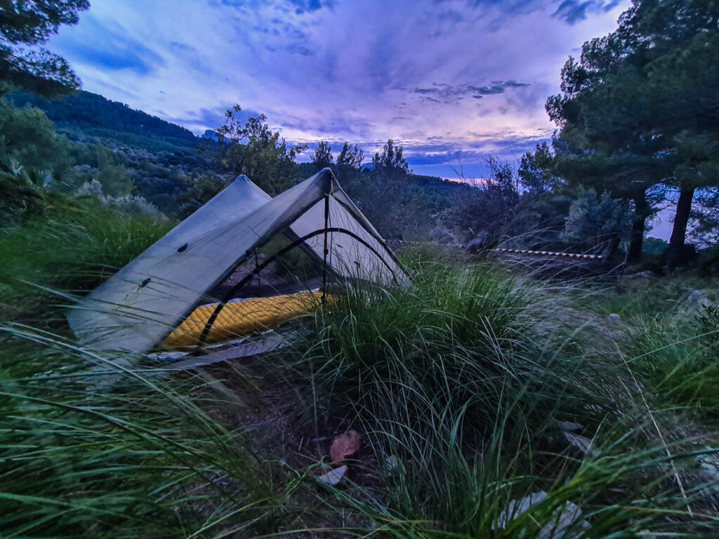 Zeltplatz für die heutige Nacht auf dem GR 221