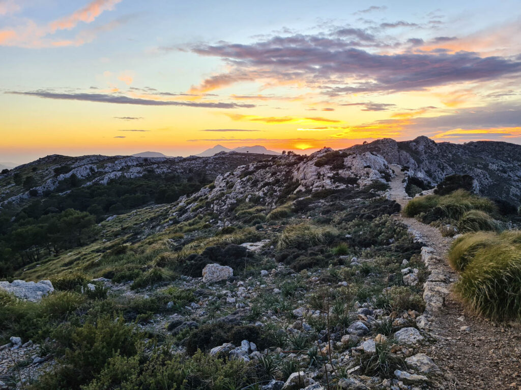 Sonnenuntergang am Puig Gros