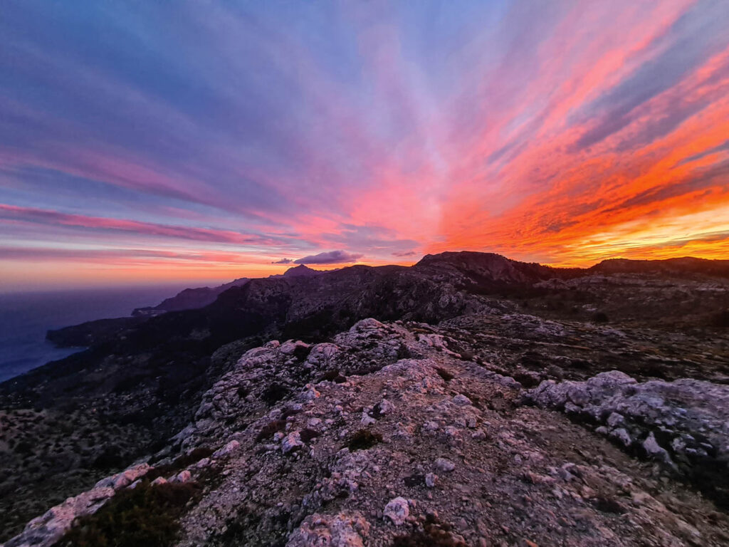 Sonnenaufgang am Puig Caragoli