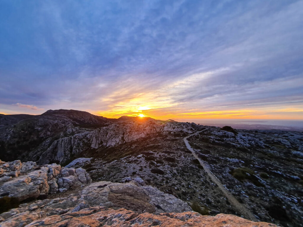 Sonnenaufgang am Puig Caragoli