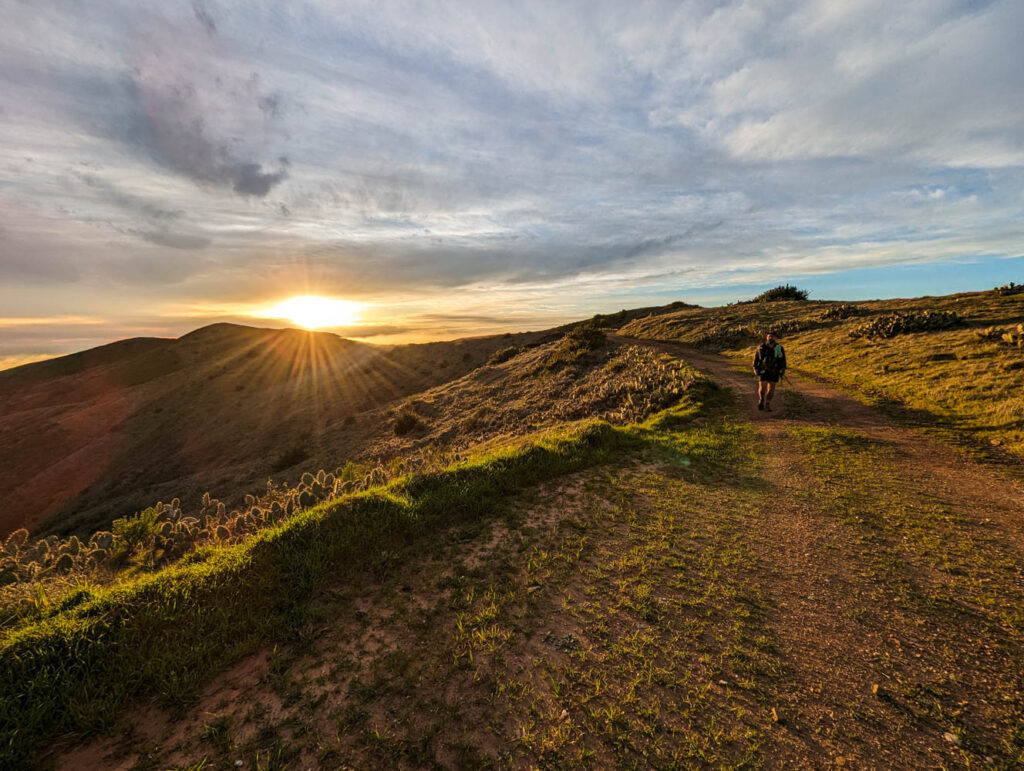 Sonnenuntergang am höchsten Punkt