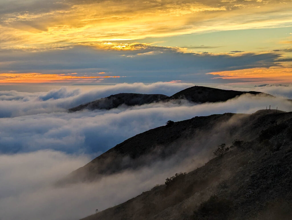 Sonnenuntergang am höchsten Punkt