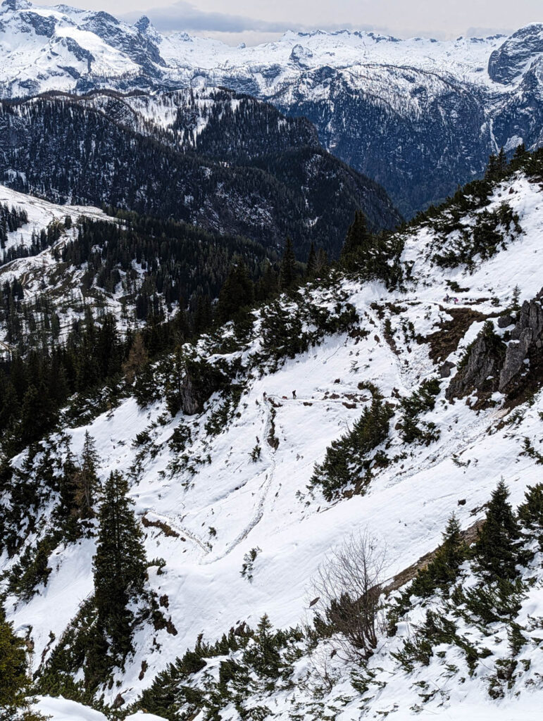 Abstieg von der Bergstation zum Königsweg