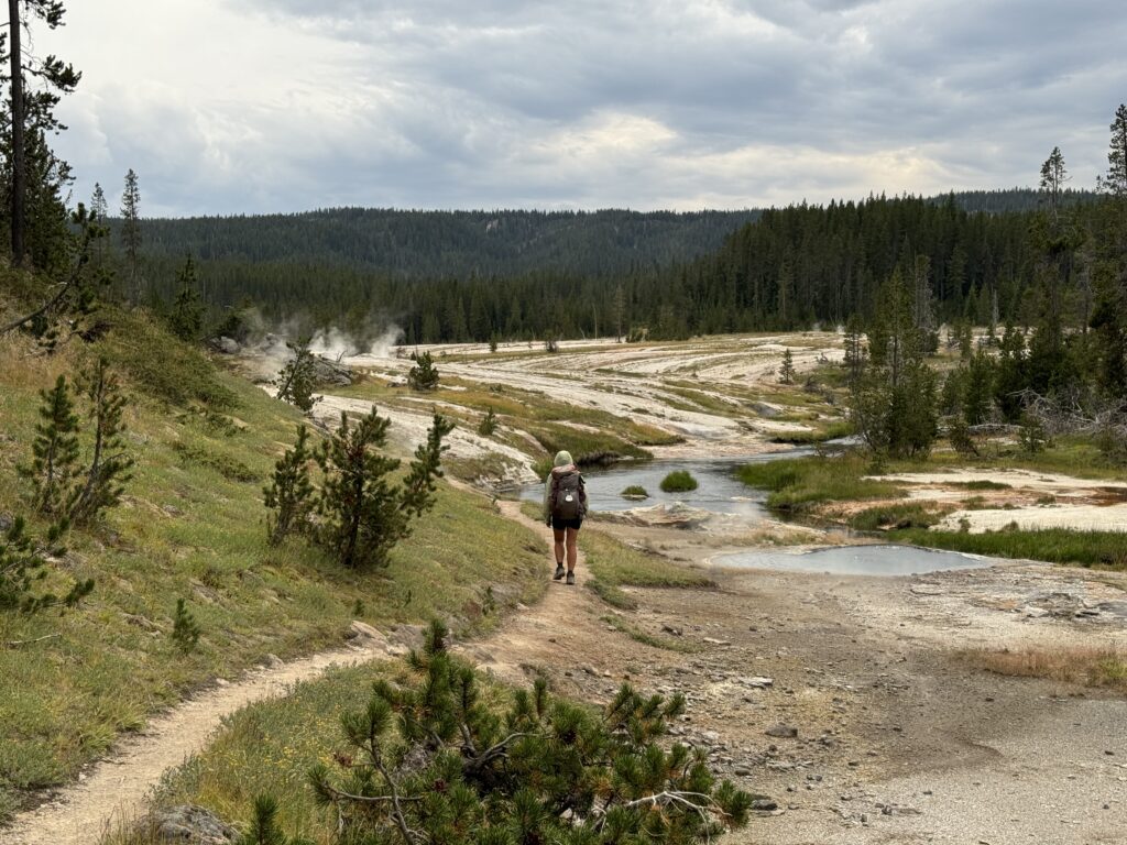 Einsames Geysir-Feld im Yellowstone National Park