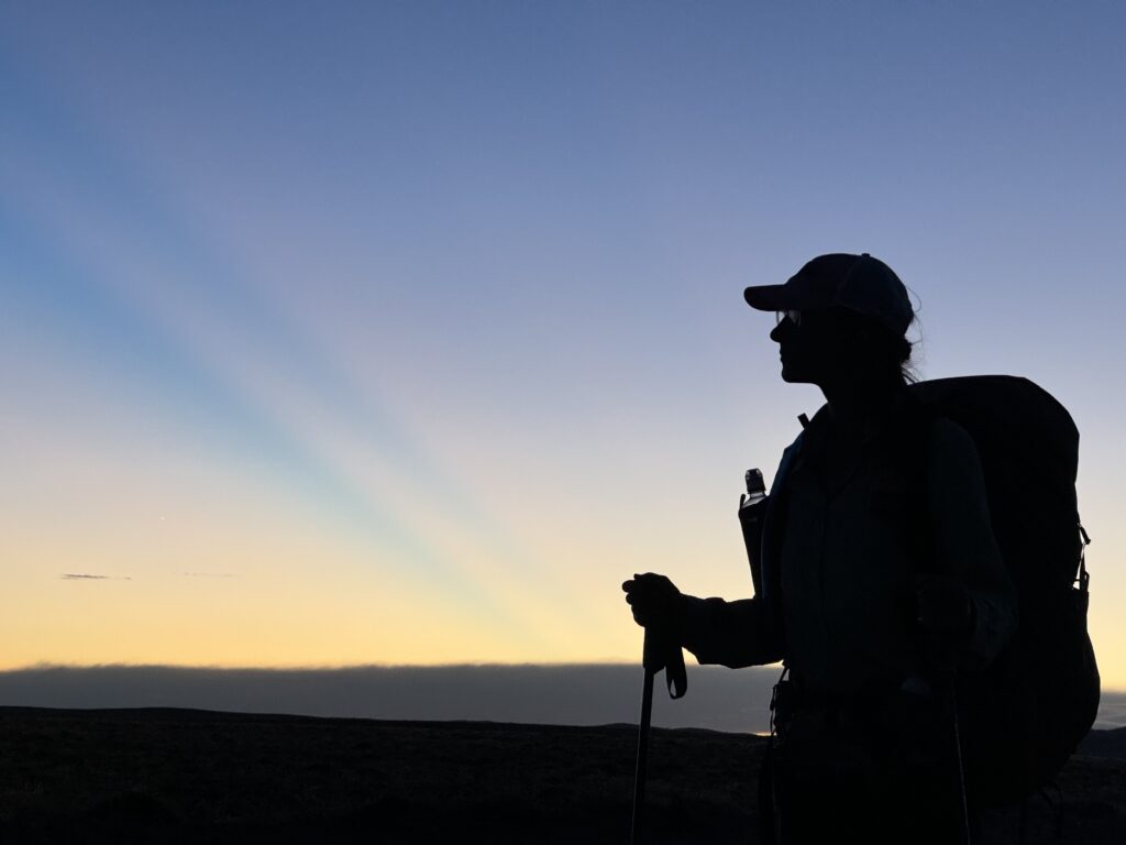Erster Sonnenuntergang im Basin