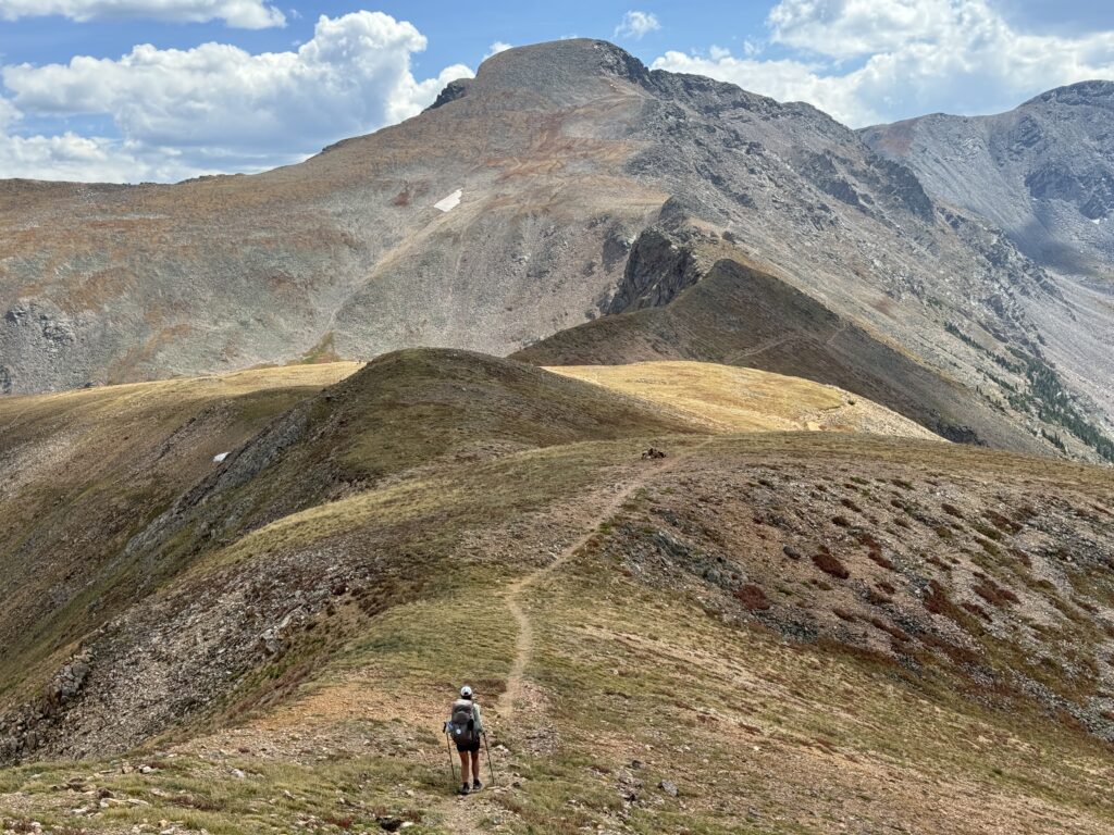 Steiler Aufstieg zum James Peak