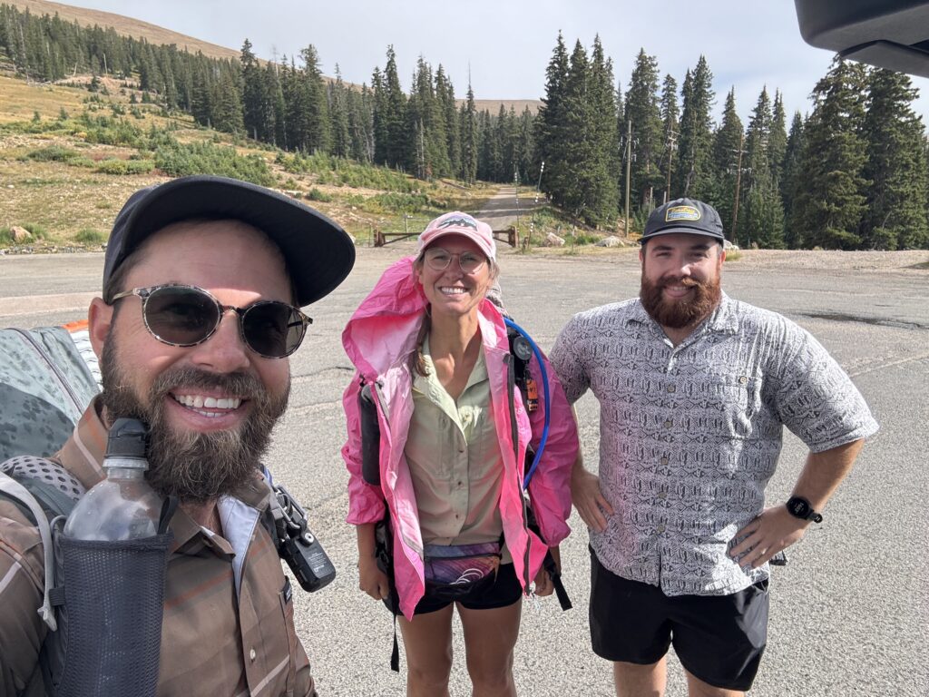 Nach unserer Zeit in Boulder setzt uns unser Freund Vinny am Trailhead ab