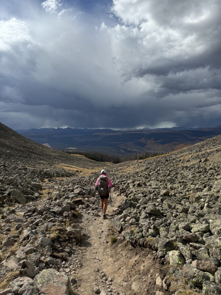 Auf dem Weg zum Spring Creek Pass