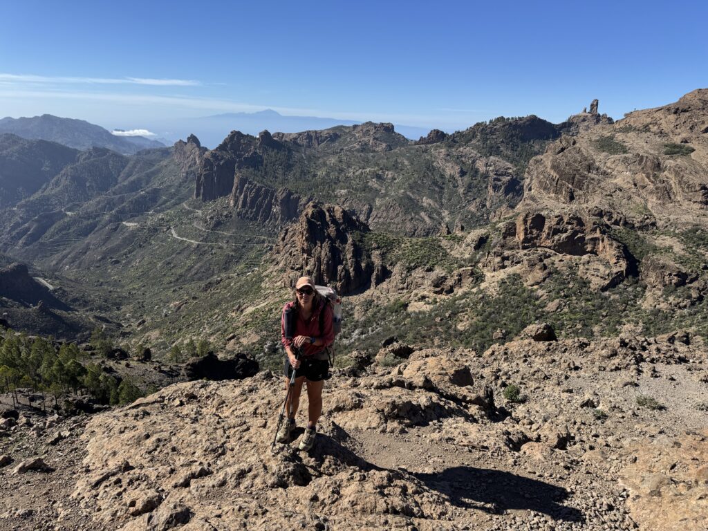 Blick auf Roque Nublo und Teide