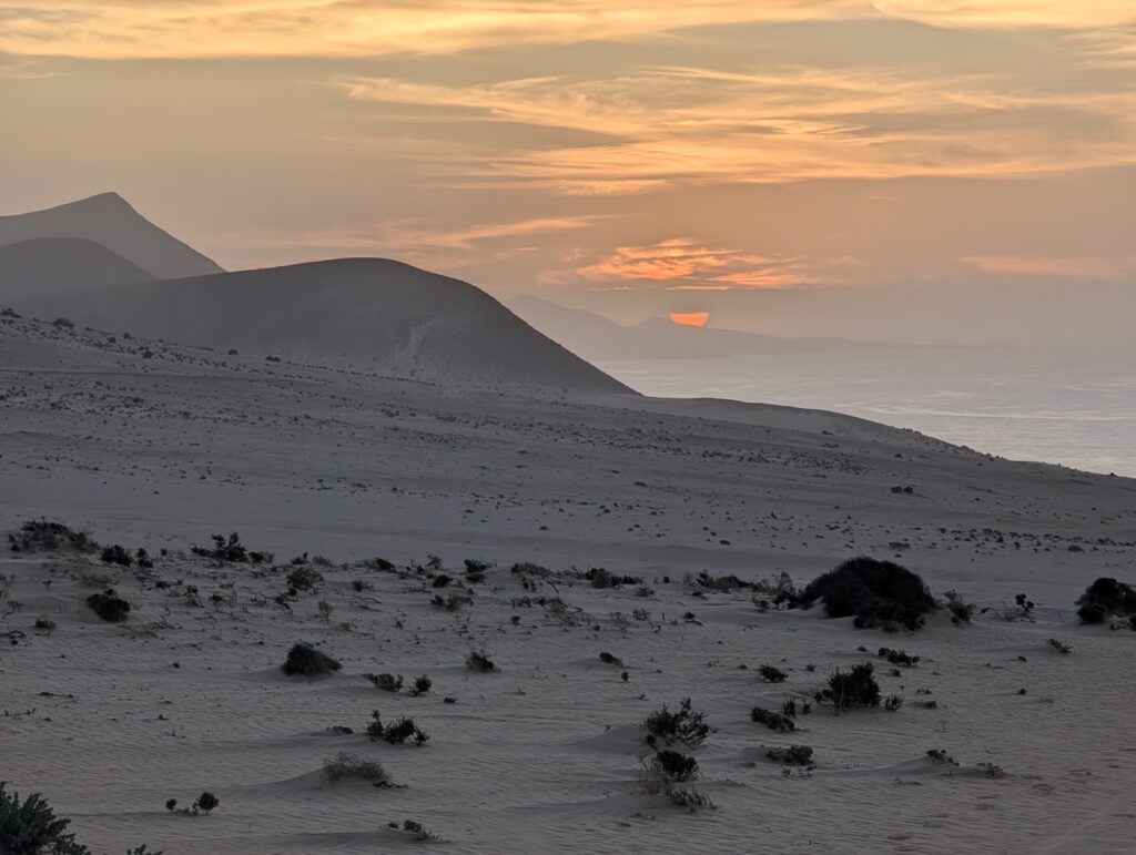 Sonnenuntergang über El Jable