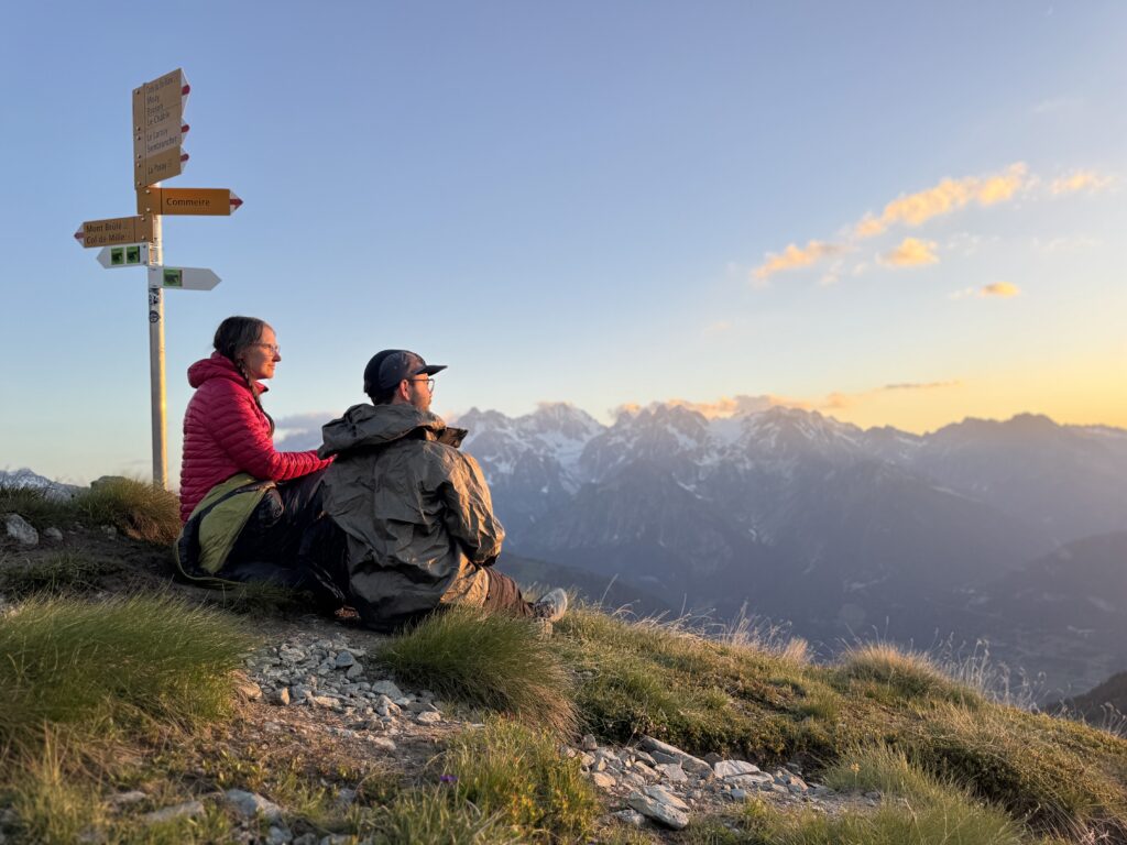 Sonnenuntergang am Mont Brûlé
