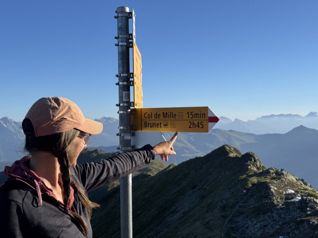 Auf dem Weg zur Cabane Brunet