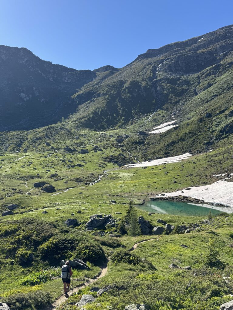 Bergsee auf dem Weg zur Cabane Brunet