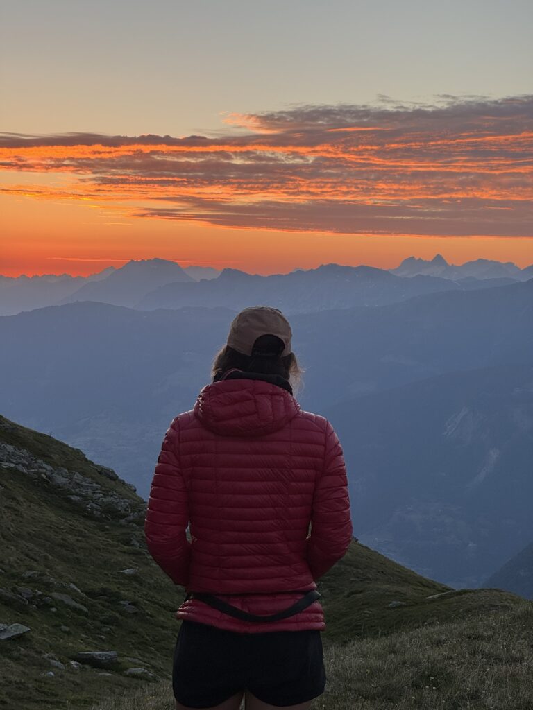 Sonneuntergang über dem Mattertal