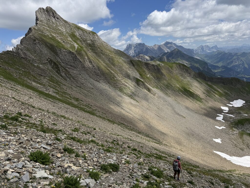 Abstieg von der Vorderen Grauspitze