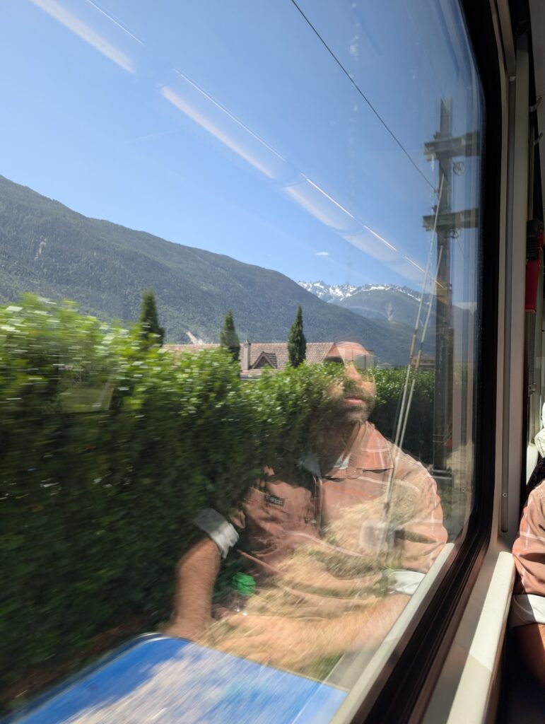 Zugfahrt nach Martigny