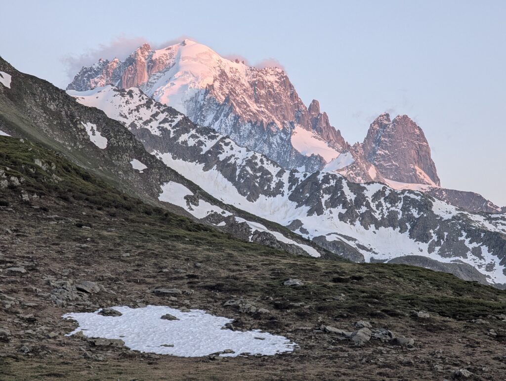 Abendlicher Blick auf den Mont Blanc