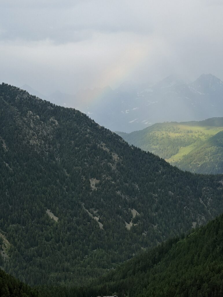 Regenbogen im Val d'Arpette