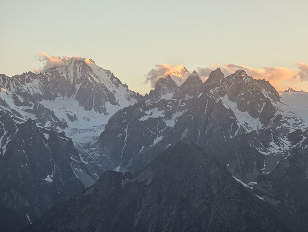 Blick auf das Mont-Blanc-Massiv
