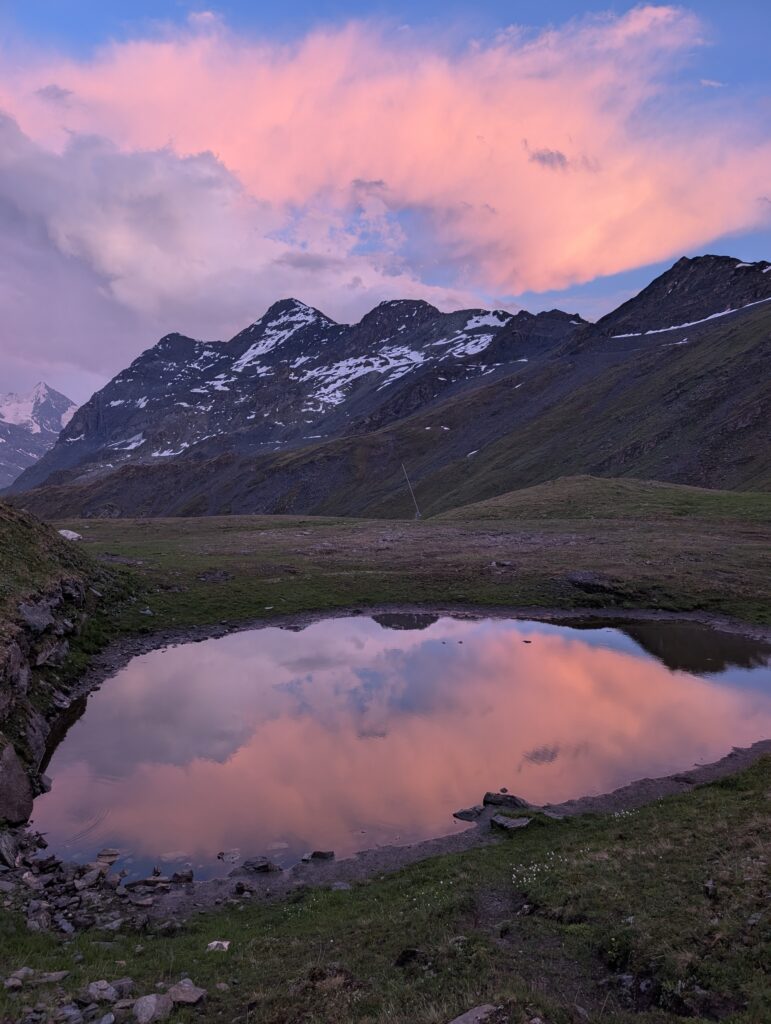 Abendhimmel über Zinal