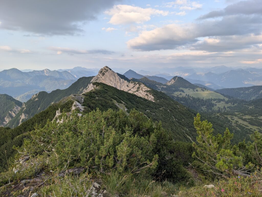 Blick vom Archtalkopf zurück zur Hohe Kisten