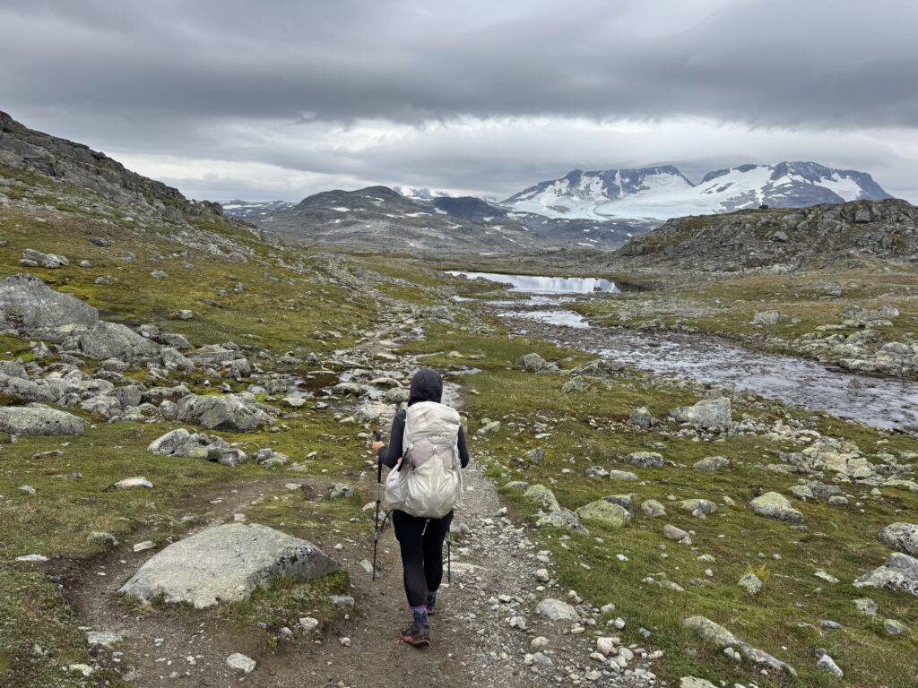 Auf dem Weg zum Fannaråkbreen Gletscher
