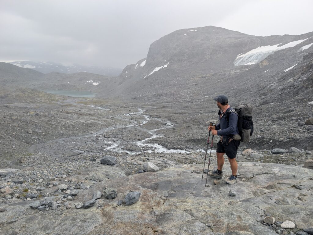 Auf dem Weg zum Fannaråkbreen Gletscher