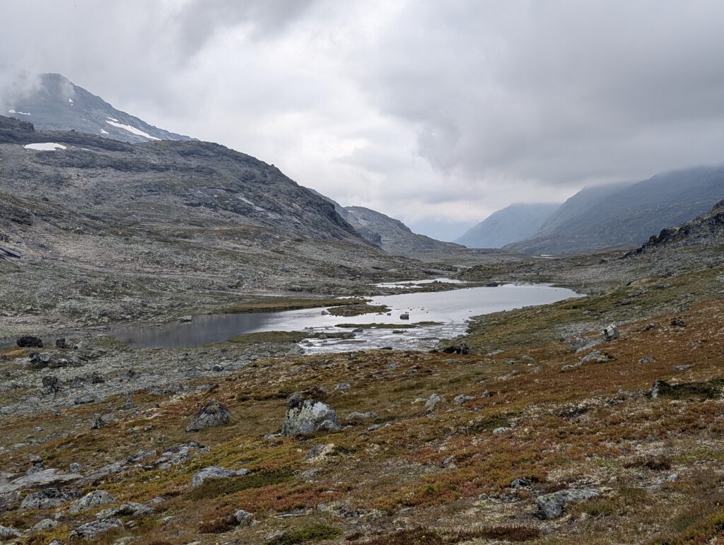 Blick von unserem Zeltplatz im Øvre Mjølkedalen