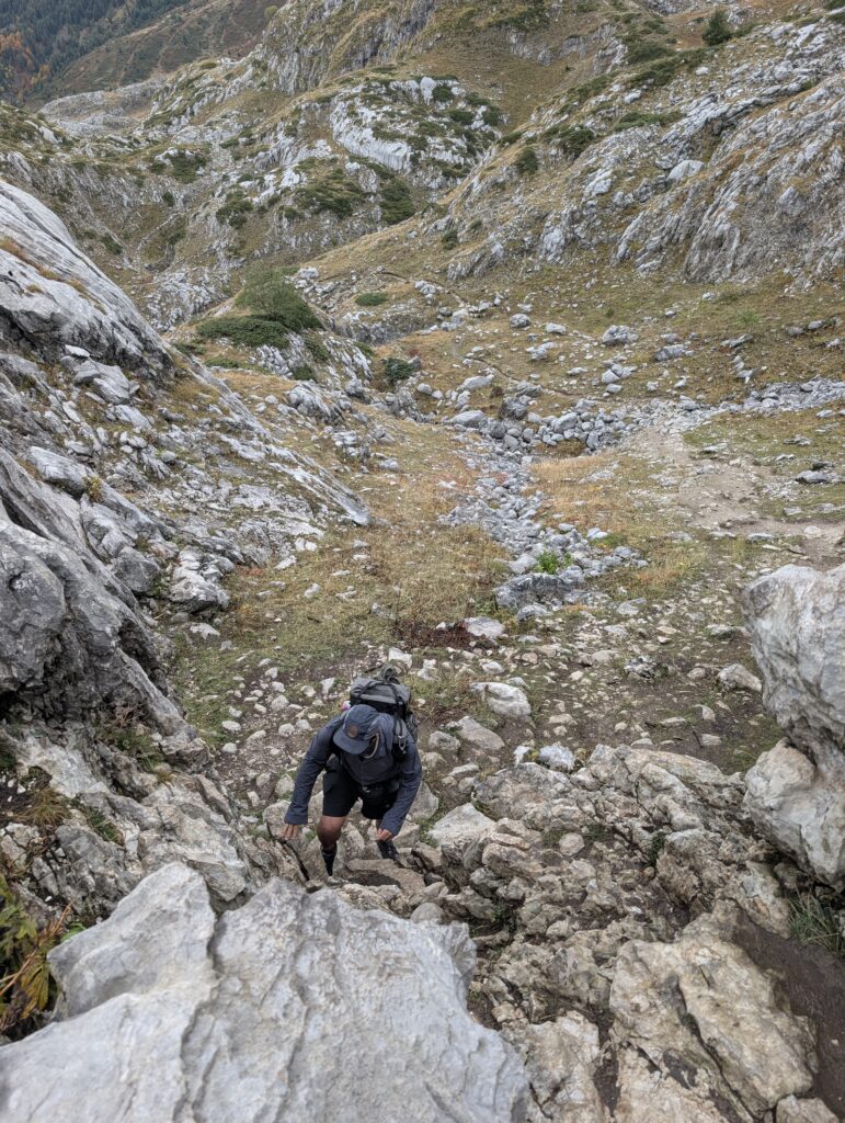 Aufstieg zum Prosllopit-Pass
